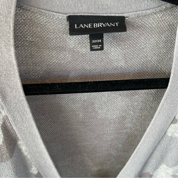 Lane Bryant Women’s Plus Size Gray Camo Button Up Sweater Cardigan Size 3X - Picture 4 of 6